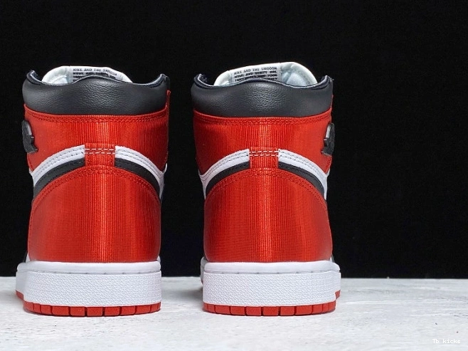 Rep TBK Air Black Toe High Satin Jordan 1 Retro CD0461-016 0627